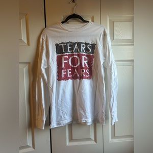 TEARS FOR FEARS - NEVER WORN Long Sleeve White Shirt Size: Med